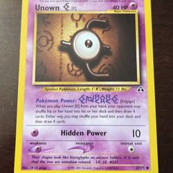 Nintendo Pokemon Unown E Neo Discovery Card #67/75
