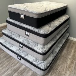 Queen Mattress ::12in Queen Size Oasis Thermo Jumbo Pillow Top Mattress 