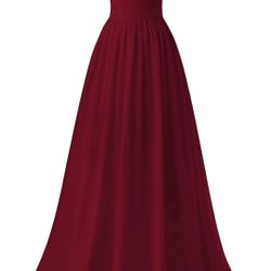 Keyhole Pleated Chiffon Bridesmaid Dresses for Wedding Long Prom Dresses Formal Evening Dresses 