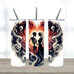 New 20oz Couple Skeleton Tumbler