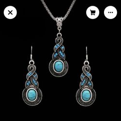Tibetan Turquoise Jewelry Set 