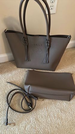 Large Brown Tote Handbag Smoke Free