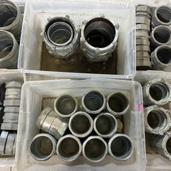 LOT OF 25+ Units* Metal Conduit Fittings / Couplings / Adapters / Connectors