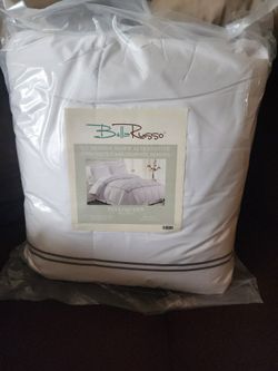 Bella Russo All Season Down Alternative Comforter w/ Graphite Boarder Full/Queen New