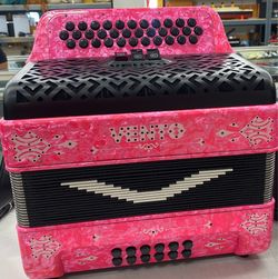Pink Massimo Vento Accordion w Case