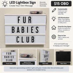 LED Lightbox Sign with Letter Tiles