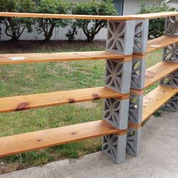 Wood And Brick Shelves