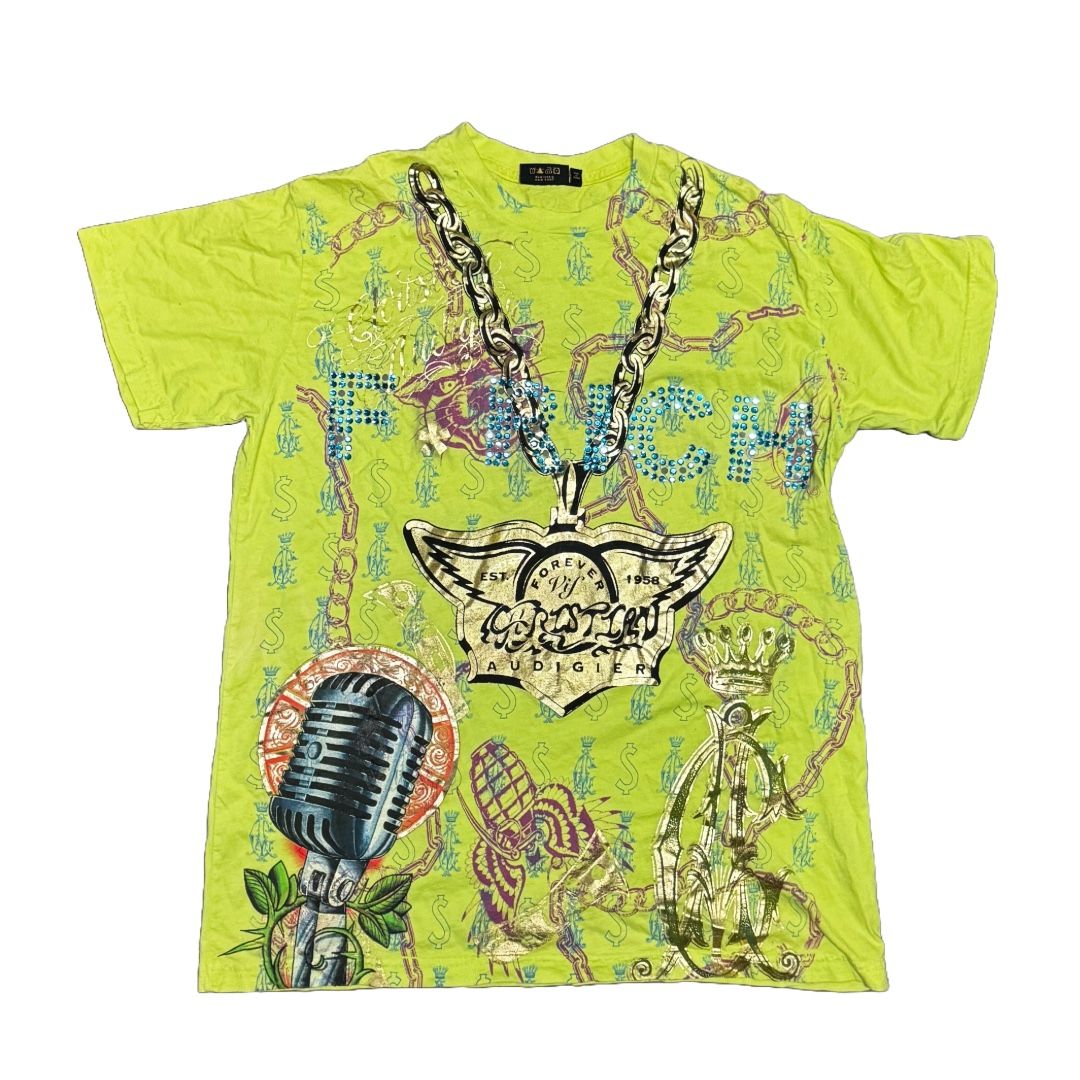 CHRISTIAN AUDIGIER Ed Hardy F RICH Money T Shirt Sequins Bling Mens XL