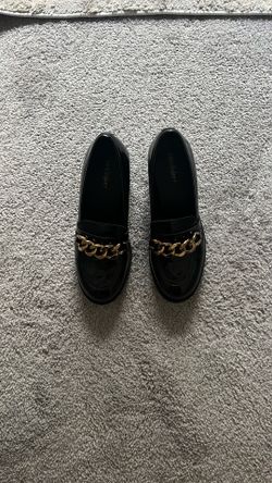 Mule business block heel
