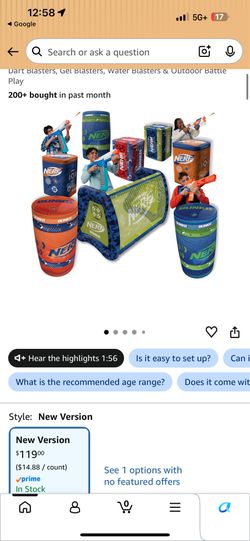 Nerf Bunker 8 pc set