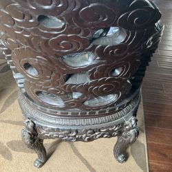 Antique Japanese Export Meji Dragon Chair 