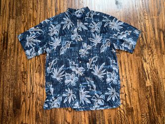 ONO Hawaiian Short Sleeve Button Up Shirt Navy Size XL