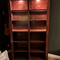 Bookshelves - Wood/ Glass With Light 