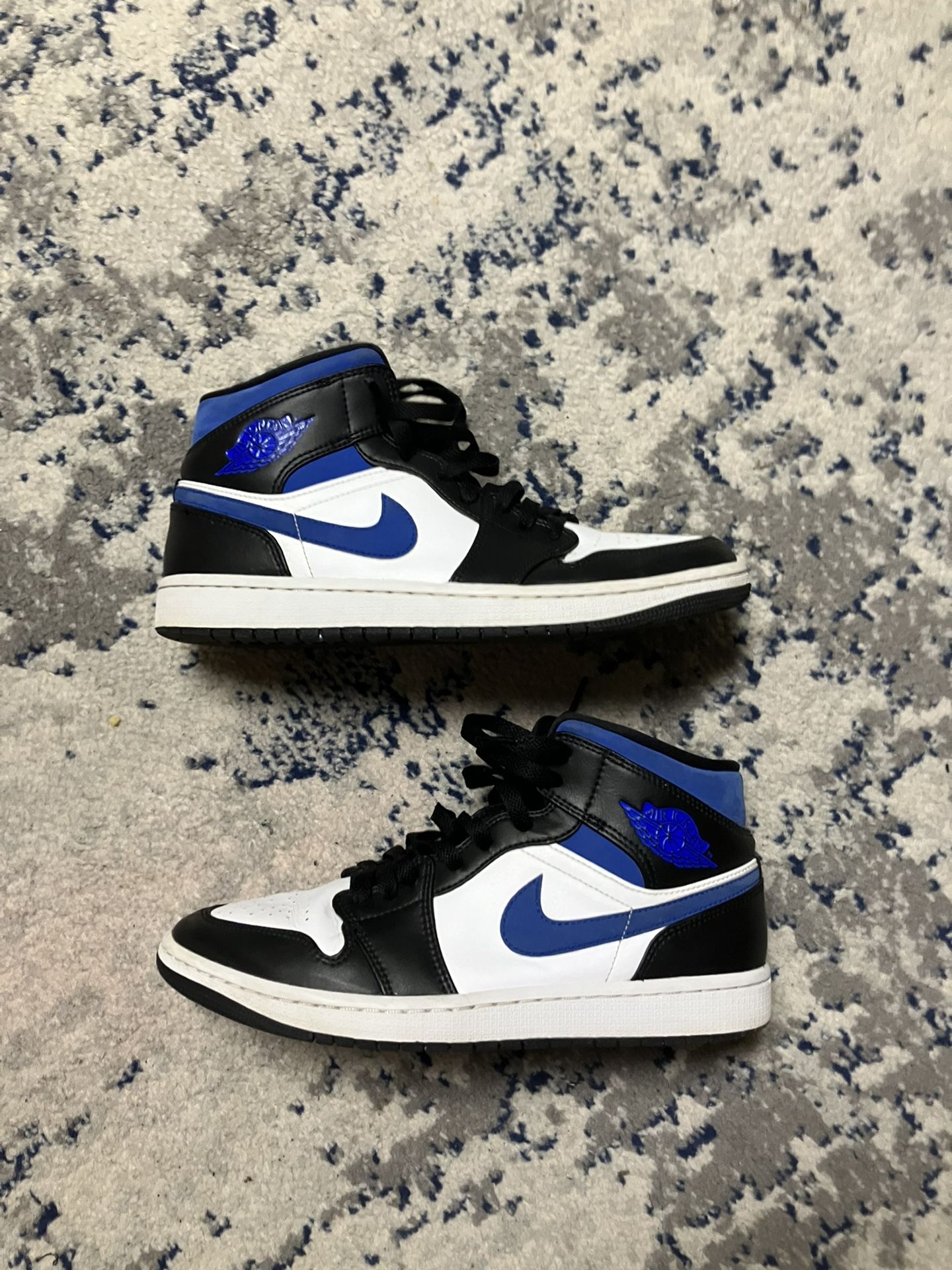 Jordan 1 Mid Royal Blue And Black