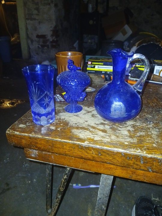 Three Blue Glass