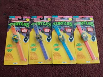 1989 Teenage Mutant Ninja Turtles Watch Lot Set TMNT