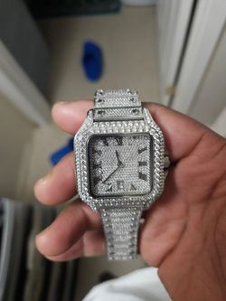 Iced out bustdown watch vvs diamond simulated