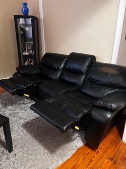 Recliner leather sofa
