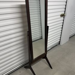 Solid Wood Cheval Mirror (5 Ft Tall)