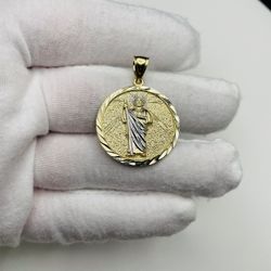 10K Gold San Judas Pendant 