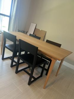 Dining table and chairs