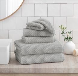 WelHome Textured Towels - 6-piece Set