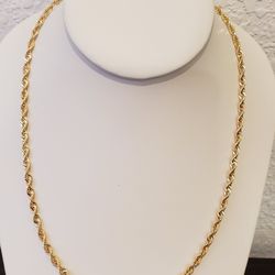 10kt Gold Rope Chain