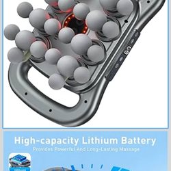 Upgrade 28 Head Massage Gun Set, Handheld Back Massager Gun Deep Tissue,9 Speeds Electric Percussion Muscle Body Massager for Athletes Neck Shoulder P