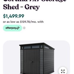 Keter Cortina 7x7 Storage Shed $1,000 
