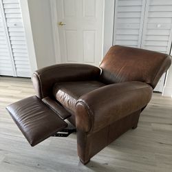 Pottery Barn Reclining Leather Chair