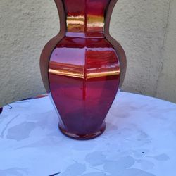 VTG Ruby Red Glass Vase
