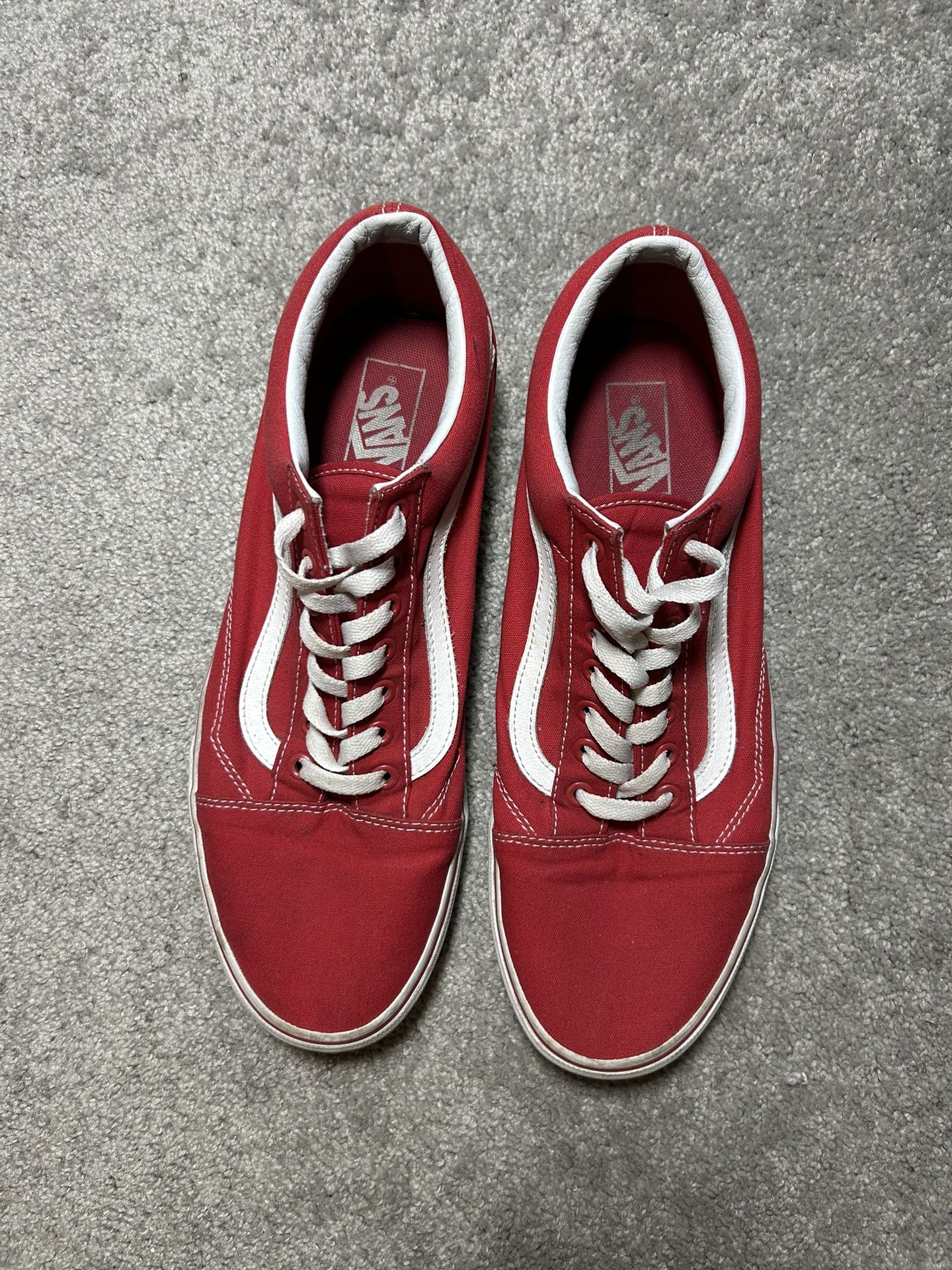 Vans Old Skool Red/White – Size 12 Men