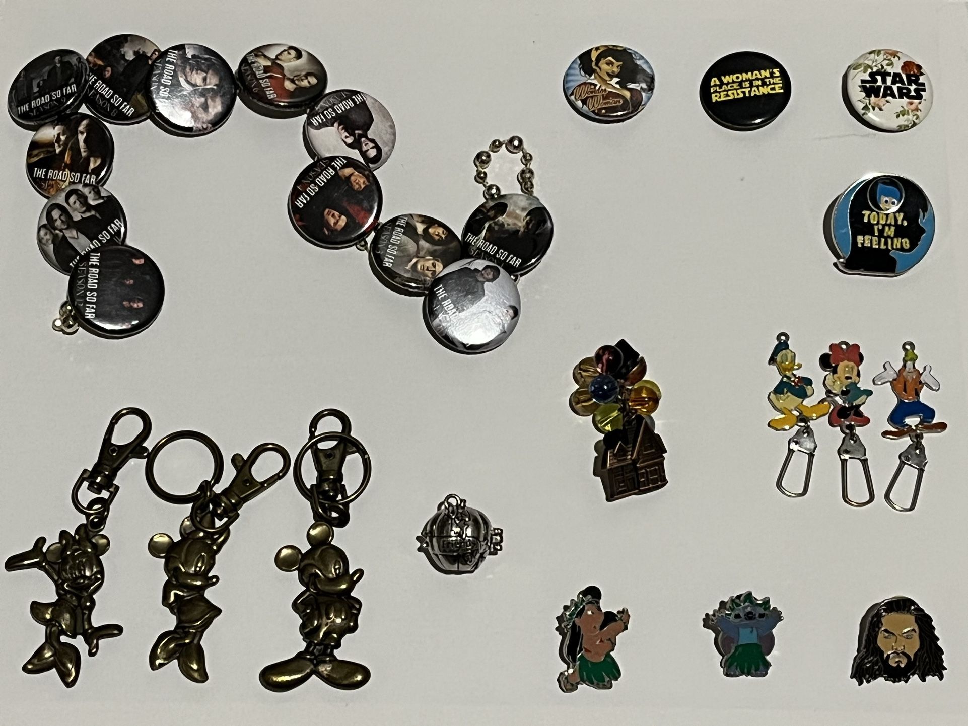 Disney keychains and pins