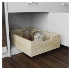 Style Selections  Kitchen Storage 14-in W x 5.5-in H 1-Tier Pull Out Wood Cabinet Organizer