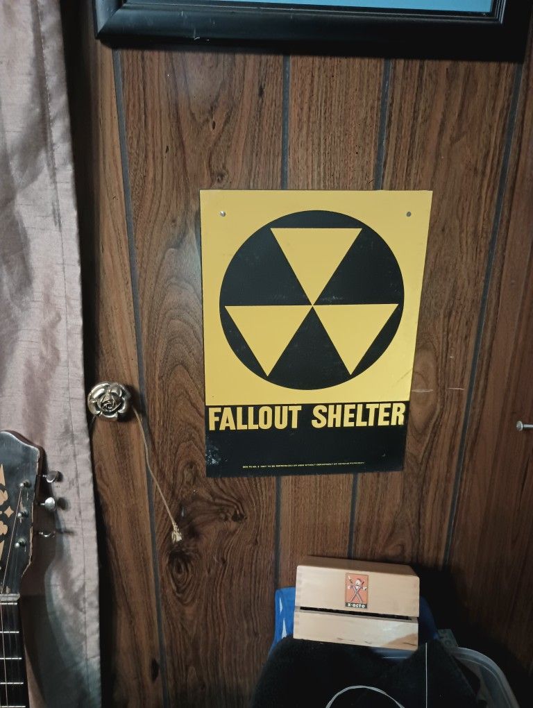 1960 Civil Defence FallOut Shelter Sign