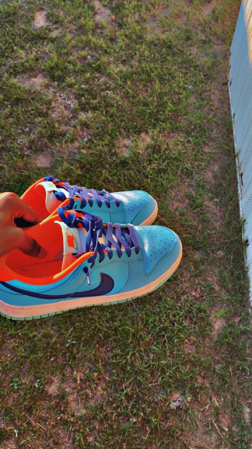 Blue And Orange Air Force Size 9.5