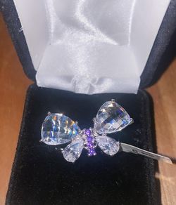 90’s  Russian Sterling Silver 925 Ring Cubic Zirconia