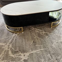 Marble Oval Coffee Table 