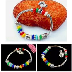 NEW Women Betsey Johnson Lovely Silver Flower Bracelet 