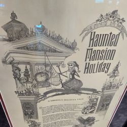 Disney The Haunted Mansion Ghostly Holiday Tale Nightmare Before Christmas Picture Frame Sandy Claws Jack Skellington Collectible