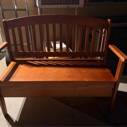 Wood bench and foldable lunge chair