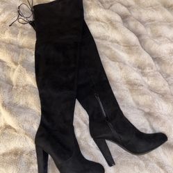 Black Thigh High Boots 