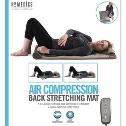 New $270 Homedics air compression back stretching mat massager yoga fitness