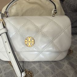 NWT Tory Burch Willa Shine Mini Top Handle Bag