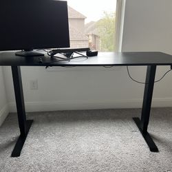 63x 24 Inch Black Electric Standing Desk 