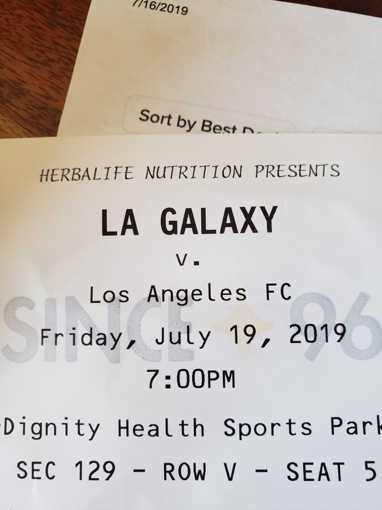 LAFC vs. LA Galaxy 2 tickets. Sec 129, row V