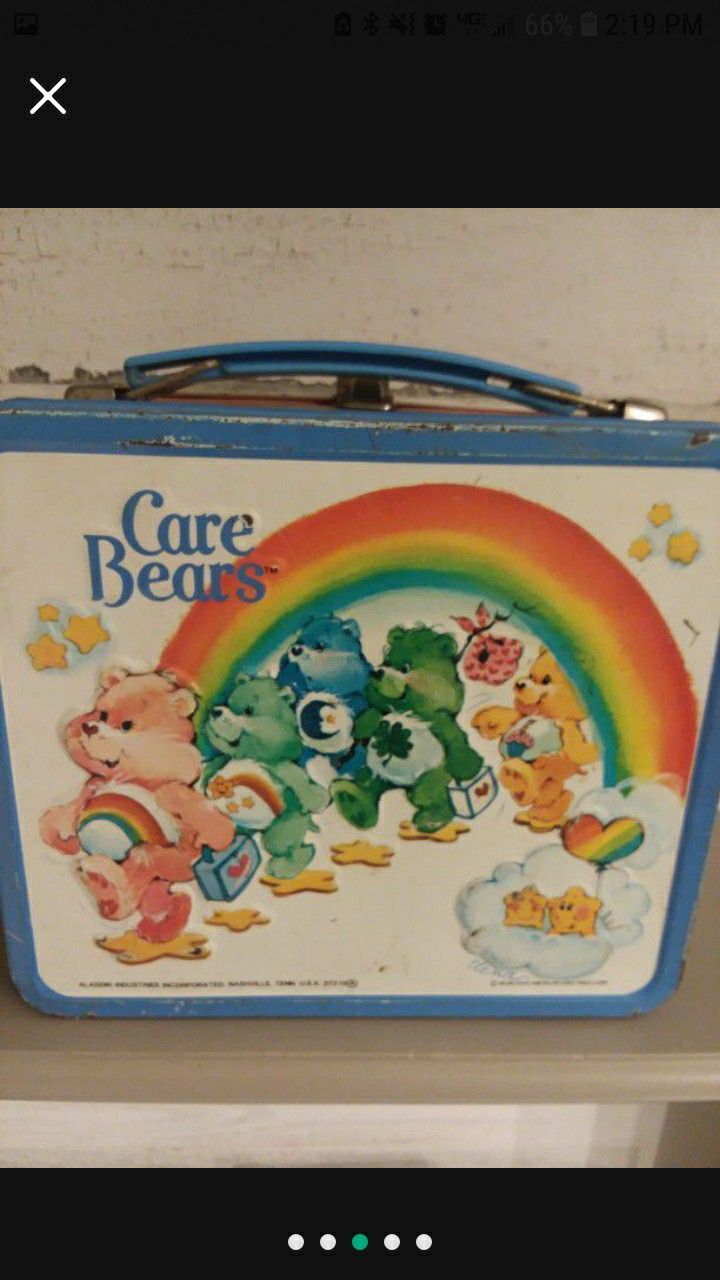 1980s Lunchbox And Smurf Toy