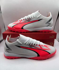 PUMA Men's Ultra Match TT Turf Soccer Cleats Shoes White Mens Size 13