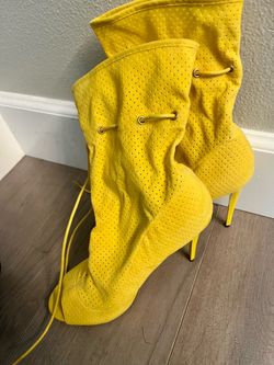 Yellow Bootie heels
