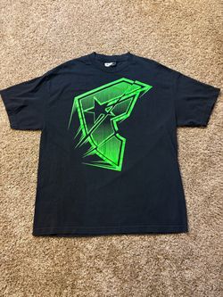Famous Stars and Straps Graphic T Shirt Neon Green Logo Mens Size XL Black